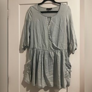 NWOT POL Blue Dress with pretty Detail size Small